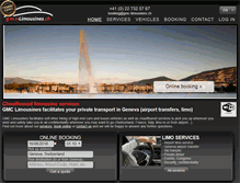 Tablet Screenshot of gmc-limousines.com